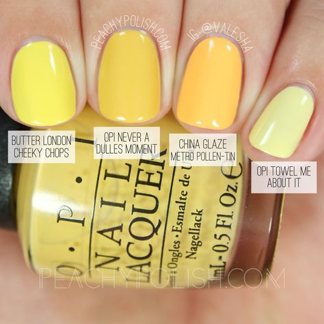 Opi Yellow Nail Polish, Opi Yellow, Holly Nails, Yellow Nail Art Designs, Yellow Nail Art, Opi Nail Colors, Yellow Nails Design, Yellow Nail, Color Nails