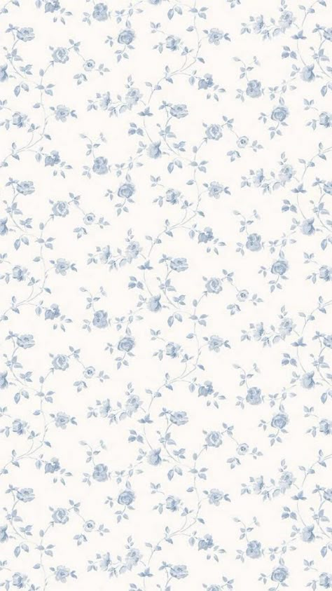 Blue Floral Print Wallpaper, Flower Wallpaper For Room, Blue Floral Pattern Wallpaper, Cute Floral Wallpapers For Phone, White And Blue Flower Wallpaper, Flowers Cute Wallpaper, Coquette Pics For Wall, Wallpaper Printable Backgrounds, Cute Blue Flower Wallpaper