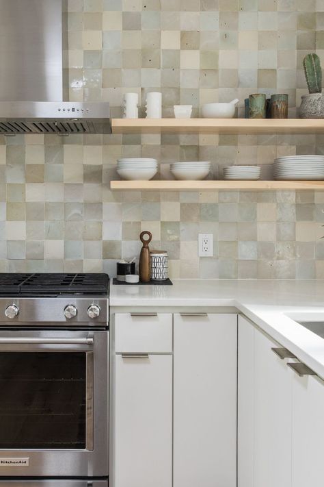 Fully Tiled Kitchen, Tiled Kitchen Wall, Backsplash Tile Ideas, Tiled Kitchen, Unique Background, Kitchen Design Styles, Terracotta Tile, Cle Tile, Kitchen Backsplash Tile