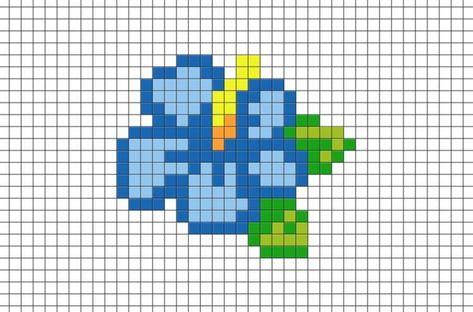 Pixel Art Hibiscus, Bead Templates Pixel Art, Hibiscus Flower Pixel Art, 20 By 20 Pixel Art, Pixel Art Pattern Stitch, Pixel Art Ideas Cute Mini, Picsel Art Easy Cute, Pixel Hibiscus, Very Small Pixel Art