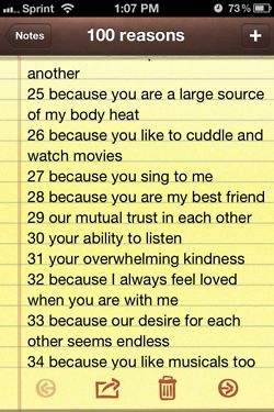 100 reasons why i love you | Tumblr I Love You Tumblr, 100 Reasons Why I Love You, 365 Jar, 52 Reasons, Reasons I Love You, Reasons Why I Love You, Bf Gifts, Wedding Day Gifts, Why I Love You