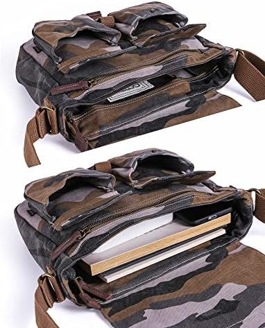 Amazon.com | Gootium Canvas Messenger Bag - Vintage Crossbody Shoulder Bag Military Satchel, Camo | Messenger Bags Grunge Clothes, Military Bag, Army Surplus, Canvas Messenger Bag, Bag Vintage, Messenger Bags, Grunge Outfits, Small Bag, Crossbody Shoulder Bag