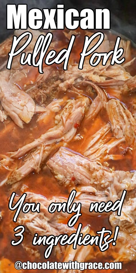 Mexican Pulled Pork Mexican Pork Instant Pot, Mexican Pulled Pork Instant Pot, Pull Pork Tacos, Pulled Pork Tacos Crock Pot Recipes, Pork Burrito Recipe, Crock Pot Pork Tacos, Pulled Pork For Tacos, Thick Soups, Slow Cooker Pulled Pork Tacos