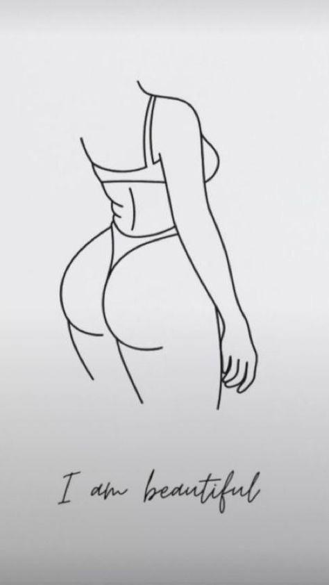 Body Doodles Simple, Black Women Body Drawing, Gas Drawing, Curvy Body Line Art, Body Outline Drawing, Feminine Line Art, Hipster Drawings, Body Outline, Body Image Art