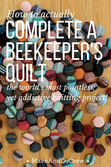 Bee Keepers Quilt Knit, Bee Keepers Quilt, Hexipuff Blanket, Beekeepers Quilt, Knitted Quilt, Tiny Owl Knits, Quilt Crochet, Free Crochet Blanket Patterns, Knit Quilt