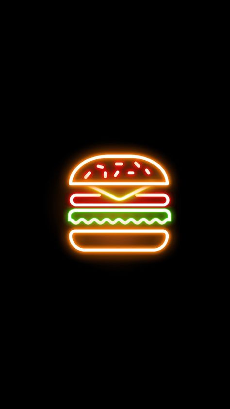 Burger Wallpaper, Phone Theme Aesthetic, Burger Neon, Greek Burger, Insta Backgrounds, Burger Logo, Burger Ideas, Car Food, Neon Cyberpunk