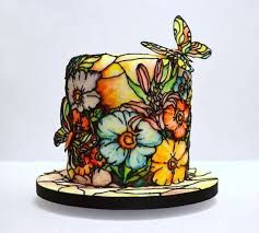 Stained Glass Cake, Super Torte, Art Cakes, Hand Painted Cakes, Glass Cake, Gateaux Cake, Butterfly Cakes, Glass Cakes, Painted Cakes