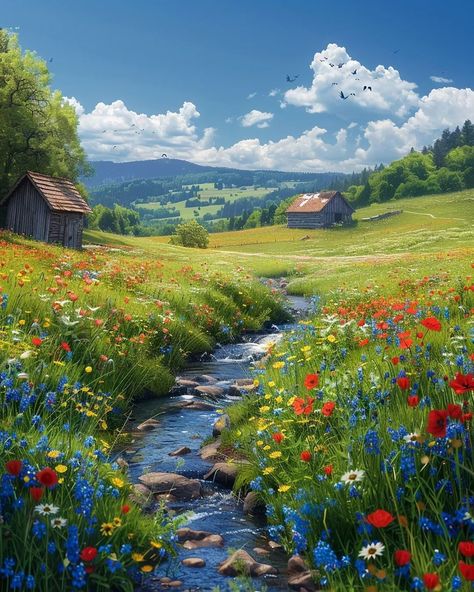 AI generated beauty (Switzerland) Switzerland Flower Field, Switzerland, Concept Art, Flowers, Floral, Beauty, Quick Saves, Art