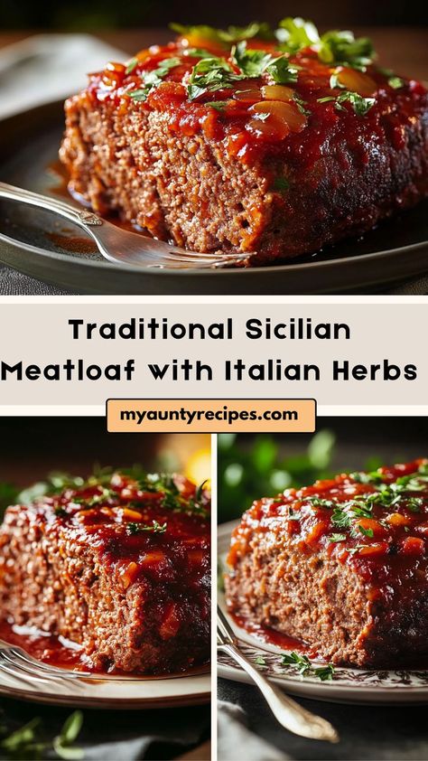 Discover the delicious taste of Traditional Sicilian Meatloaf! Infused with Italian herbs and a blend of spices, this meatloaf offers a flavorful twist on the classic dish. Serve with marinara sauce and a side of pasta for a complete Italian meal. Easy to make and full of flavor, it’s perfect for any family dinner. Sicilian Meatloaf Recipe, Sicilian Meatloaf, Italian Meatloaf Recipes, Best Meatloaf Recipe, Leftover Meatloaf, Italian Meatloaf, Delicious Meatloaf, Hot Drinks Recipes, Good Meatloaf Recipe