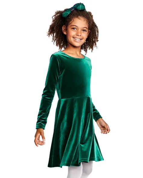 Kids Big & Lil Sis Christmas Dress Up| The Children's Place | Free Shipping* Velvet Christmas Dress, Christmas Dress Up, Knit Skater Dress, Long Sleeve Velvet Dress, Everyday Dresses, Christmas Dress, Girls Long Sleeve, Rock Style, Dance Dresses