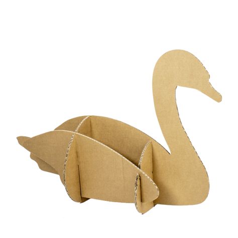 *FR* Swan Cardboard Crafts for Kids Animal Cardboard, Cardboard Crafts For Kids, Theme Baskets, Cardboard Animals, Couple Crafts, Create Your Own Adventure, Cardboard Design, Swans Art