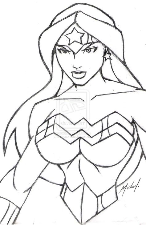 WONDER WOMAN LINE ART by ~icemaxx1 on deviantART Woman Line Art, Toddler Art Projects, Poster Fonts, Female Hero, Fantasy Dragon, Dc Comics Art, Drawing Videos, Wall Artwork, White Art