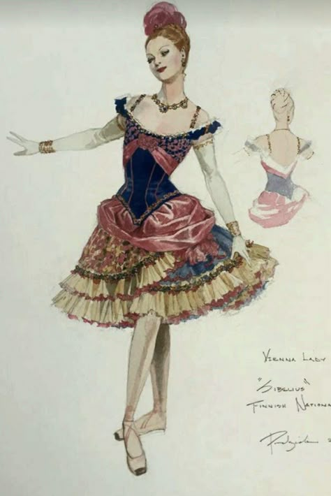 Vintage Ballet Costumes, Theatre Costume Design Sketches, Robert Perdziola, Theater Costume Design, Theatre Outfit Ideas, Trapeze Artist Costume, Costume Renderings, Theatre Fashion, Theatre Outfit