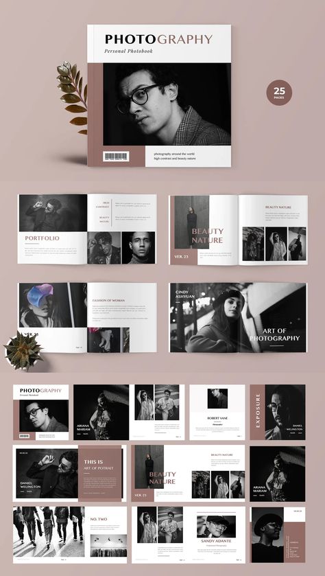 Square Photobook Magazine Template InDesign - 25 pages Square Book Layout Design, Square Book Layout, Photography Magazine Layout, Photobooks Design, Portfolio Design Layouts, Photography Portfolio Layout, Photobook Ideas, Catalog Design Layout, Photo Book Template