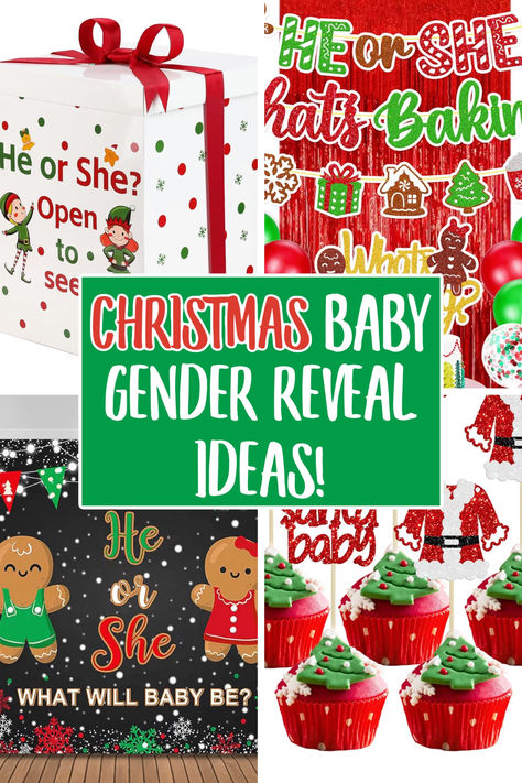 christmasgenderrevealideas Christmas Baby Gender Reveal Ideas, Gender Reveal Ideas Christmas, Gender Reveal Themes Creative, Christmas Gender Reveal Ideas, Christmas Gender Reveal Party, Snowflake Confetti, Unique Gender Reveal Ideas, Creative Party Themes, Baby Gender Reveal Ideas