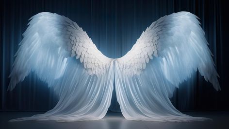 Blue Angel Wing Backdrop Generative AI #blue #angel #wing Winged Characters, Creatures Art, Blue Angel, Blue Wings, Blue Angels, Mythical Creatures Art, July 7, Sun Moon, Creature Art