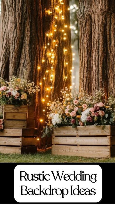 charming rustic wedding backdrop Photo Corner Wedding, Wedding Photo Area, Unique Photo Wall, Rustic Wedding Backdrop, Wooden Arches, Wedding Backdrop Ideas, Simple Stage Decorations, Photo Area, Reception Ceremony