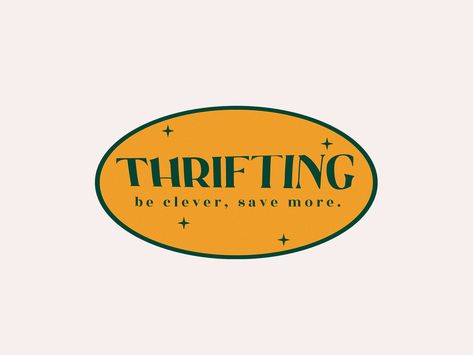 Thrifting Sticker by Marsha Barin Logo For Thrift Store, Thrifting Stickers, Thrift Logo Design, Thrift Logo, Instagram Logo, Global Community, Creative Professional, Sticker Design, Design Ideas