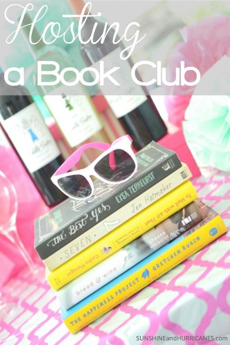 Have you been wanting to start a book club? Looking for a cute theme for one of your get togethers? We've got fun ideas like a dessert and wine party, book suggestions, and even the how to for getting started. Hosting a Book Club - SunshineandHurric... #MiddleSister #DropsofWisdom Book Club Description, How To Have A Book Club, Hosting A Book Club, Book Club Ideas Hosting, Start A Book Club, Mother Daughter Book Club, Book Club Ideas, Book Club Suggestions, Start A Book