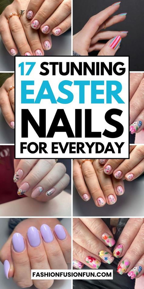 Dive into the festive spirit with our cute trending Easter nails! Discover pastel Easter nail ideas, cute bunny nail designs, and elegant spring nail art ideas that will brighten your spring. Whether you're looking for DIY flower nails, rainbow nail trends, or easy speckled nails, we've got you covered. Embrace the season with floral patterns, glitter nail designs, and Easter egg art. Perfect for short or acrylic nails, our ideas include minimalist styles and bold, bright colors. Easter Color Nails, Acrylic Easter Nails, Easter Nails Designs, Cute Easter Nails, Easter Nails Design Spring, Easter Nails Easy, Festive Holiday Nails, Nail Care Diy, Pastel Nails Designs