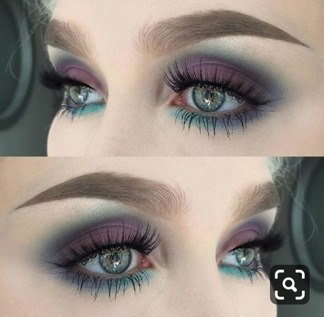 Makeup Look For Green Eyes, Purple Makeup Looks, Mekap Mata, Makeup Looks For Green Eyes, Purple Eye Makeup, Smink Inspiration, Purple Makeup, Makijaż Smokey Eye, Eye Makeup Brushes