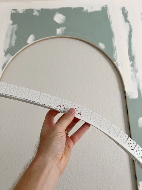 How to: DIY Wall Arches - Jenna Sue Design Bed In Arched Niche, Faux Archway, Diy Wall Arch, Wall Arches Decor Ideas, Arch Wall Design, Wall Indent, Bedroom Arch, Wall Arches, Arch Entryway