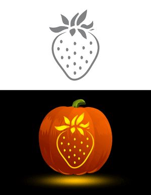 Free Printable Nature Pumpkin Stencils | Page 4 Strawberry Pumpkin Carving, Strawberry Pumpkin, Pumpkin Stencils Free, Carving Templates, Pumpkin Stencils, Pumpkin Template, Pumpkin Stencil, Pumpkin Carving Templates, Free Stencils