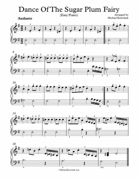 Easy Piano Arrangement Sheet Music – Dance Of The Sugar Plum Fairy Piano Sheets Easy, Easy Classical Piano Sheet Music, Easy Music Sheets Piano, Easy Piano Sheet Music For Beginners, Violin Sheet Music For Beginners, Easy Piano Sheet Music Free, Piano Sheet Music Beginners, Easy Violin Sheet Music, Christmas Piano Sheet Music