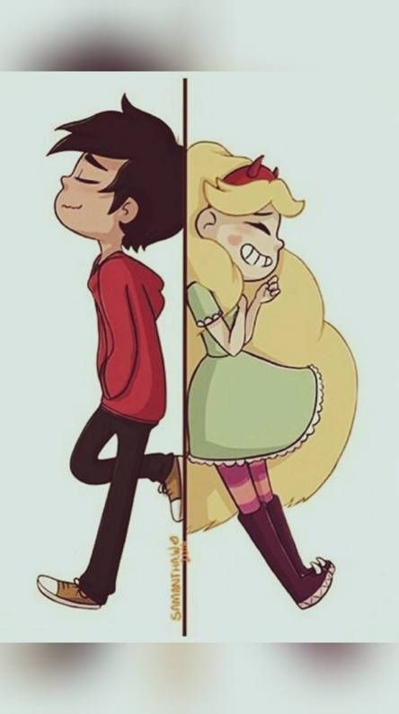 Star E Marco, Cute Black Wallpaper, Beauty Art Drawings, Cartoon Girl Drawing, Funny Phone Wallpaper, Star Vs The Forces Of Evil, Star Butterfly, Star Vs The Forces, Couple Cartoon