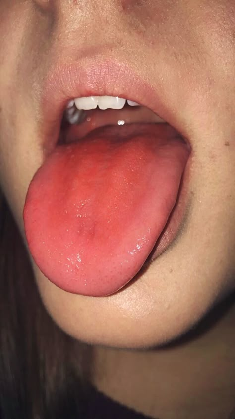 Tongue Aesthetics, Spitting Into Mouth, Open Mouth, Mouth Photography, Paula White, Homemade Mouthwash, Lips Photo, Tongue Health, Tongue Piercing