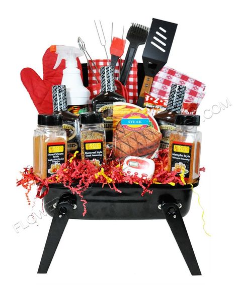 Flowers From The Rainflorist Celebrates Father's Day with a New Gift Collection Bbq Gift Basket, Camping Gift Baskets, Basket Themes, Silent Auction Basket, Auction Basket Ideas, Basket Raffle, Auction Gift Basket Ideas, Fundraiser Baskets, Raffle Basket Ideas