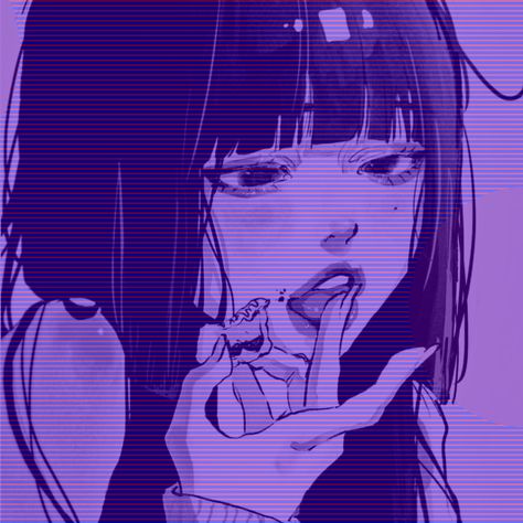 Purple Anime Pfp, Purple Anime, Purple Vibe, Dark Purple Aesthetic, Purple Themes, Purple Girls, Anime Pixel Art, Black Anime Characters, Anime Artwork Wallpaper