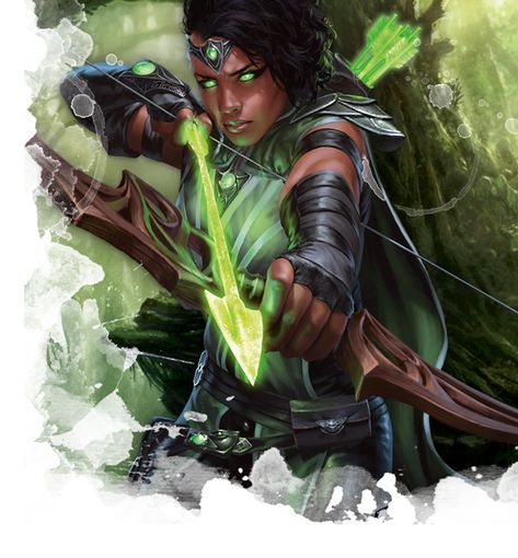 Archer Dnd, Arcane Archer, Archer Characters, Wood Elf, Female Avatar, Pop Culture Art, Arm Armor, Dungeons And Dragons Homebrew, Wizards Of The Coast