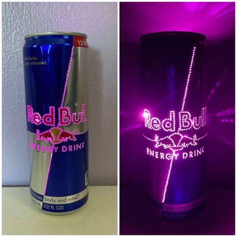 Things To Do With Red Bull Cans, Red Bull Can Ideas, Redbull Drawing, Monster Cans Diy, Bathroom Night Light, Living Room Lights, Monster Crafts, Monster Energy Drink, Summer Fun List