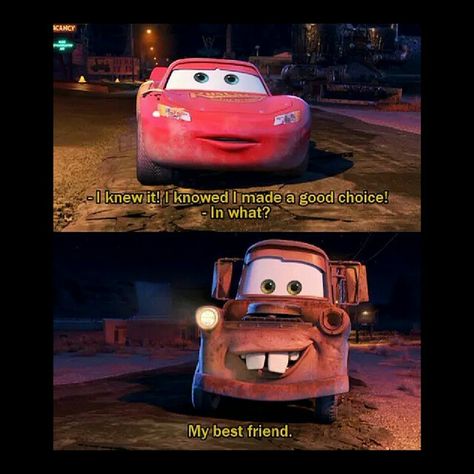 Aww McQueen and Mater Lightning Mcqueen Quotes, Cars Movie Quotes, Senior Pictures Quotes, Disney Characters Quotes, Mcqueen And Mater, Snoopy Valentine's Day, Disney Cars Wallpaper, Disney Cars Movie, Male Inspiration