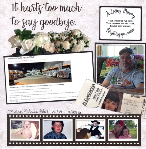 In Memory Of Scrapbook Ideas, In Memory Scrapbook Ideas, Remembrance Scrapbook Pages, Memorial Journal Ideas, Memorial Scrapbook Pages, Memorial Scrapbook Ideas Layout, In Loving Memory Scrapbook Ideas, Memorial Scrapbook Ideas, Memorial Scrapbook