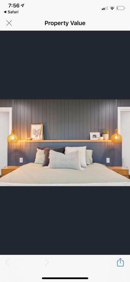 Cladding Bedroom, Vj Panelling Bedroom, Vj Panelling, Industrial Modern Bedroom, Reno House, Kmart Home, Paneling Ideas, Inspiration Pics, Industrial Modern