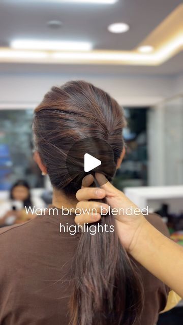 The Coco Salon on Instagram: "Subtle warm brown blended highlights ✨
🦋Your hair our care ❤️
.

☎️ call - 8855020675 / 9960863696 for consultation and appointments 
.
.
📍The Coco Salon,opposite HDFC bank, near Dutta Mandir chawk,Viman nagar , Pune 411014
.
.
.
#hair #hairfahion #thecocosalon #bestintown #trending #pune #hairmakeover #hairtransformations #haircolour #hairsalon #vimannagar  #instadaily" Brown On Black Hair, Haircolour Ideas, Blended Highlights, Hdfc Bank, Lehenga Designs Simple, Hair Makeover, Lehenga Designs, Warm Brown, Pune