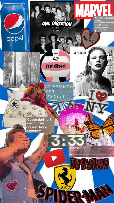 things i like 🩷 Collage Of Things I Like, Who Am I Collage Ideas, Collage About Yourself, Collage About Beauty Standards, Aesthetic Personality Collage, Create Collage, Converse All Star, Creative Play, Spiderman