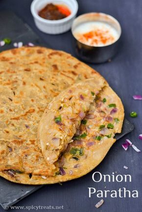 Onion Paratha Recipe Onion Paratha Recipe, Indian Paratha, Onion Paratha, Simple Baking Recipes, Chapati Recipes, South Indian Recipes, Simple Baking, Food Indian, North Indian Recipes