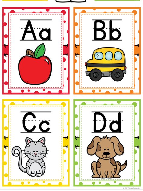 Tiny Classroom, Zoo Activities Preschool, Alphabet Word Wall Cards, Alphabet Word Wall, Alphabet Wall Cards, English Flashcards, Alphabet Flash Cards Printable, Alphabet Display, Cvc Words Worksheets