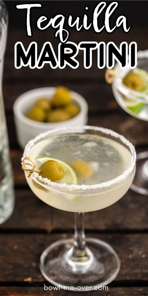 Mexican Martini Recipe, Tequila Martini, Best Martini Recipes, Dirty Martini Recipe, Martinis Drinks, Margarita On The Rocks, Drink Responsibly, Tequila Drinks, Friday Nights