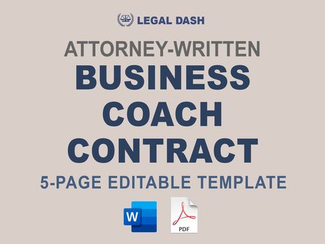 Business Coach Contract Template | Attorney-Written Editable Instant Download | Business Coaching Contract | Coaching Agreement Form https://etsy.me/3Edwz6O #coachingcontract #coachingagreement #coachingtemplate #businsscoachcontract #businesscoachingcontract Puppy Contract, Pet Sitting Business, Dog Breeding, Stud Dog, Microsoft Word Document, Legal Forms, Contract Agreement, Word Document, Business Coaching