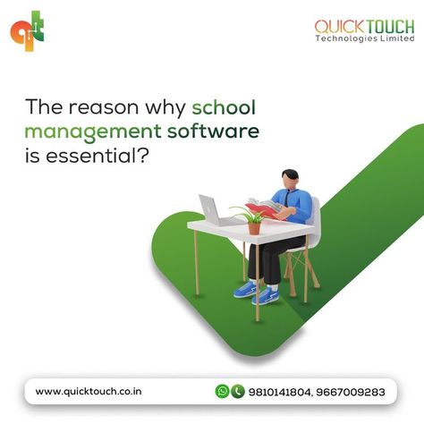 Online school management system - Quicktouch School Management Software, Digital Advertising Design, School Management, Digital Advertising, Advertising Design, Reason Why, Gaming Logos, Software, Social Media