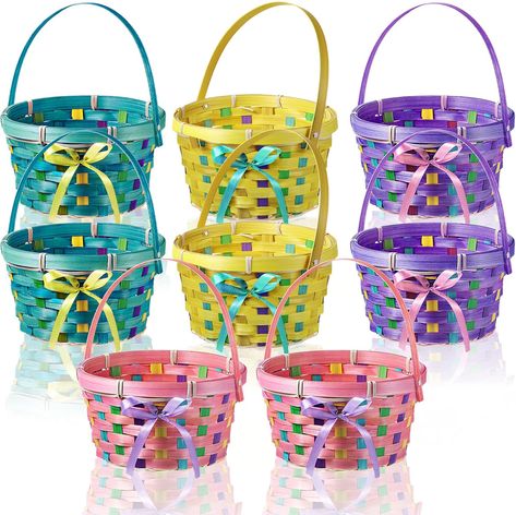 Pack of 8: the package comes with 8 pieces of bamboo Easter baskets in 4 different color, such as pink blue yellow purple, 2 for each color; Ample Easter baskets and rich colors can well meet your holiday packing needs and decoration demands
Bright Decorations Adult Easter Party, Easter Birthday Decorations, Small Woven Basket, Kids Easter Party, Candy Easter Basket, Adult Easter, Holiday Packing, Basket With Handle, Easter Basket Fillers