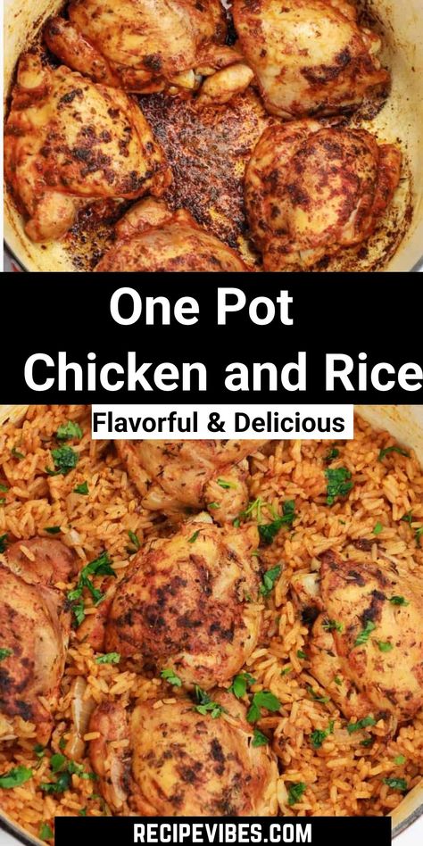 Boneless Skinless Chicken Thigh One Pot Recipes, Chicken Thigh Recipes And Rice, Chicken Thigh And Sausage Recipe, Easy Chicken Thigh And Rice Recipes, Chicken Thigh Recipes One Pot Meal, Make Ahead Chicken Thigh Recipes, One Pot Chicken Legs And Rice, One Pot Chicken Thigh Meals, Bone In Chicken Thigh And Rice Recipes