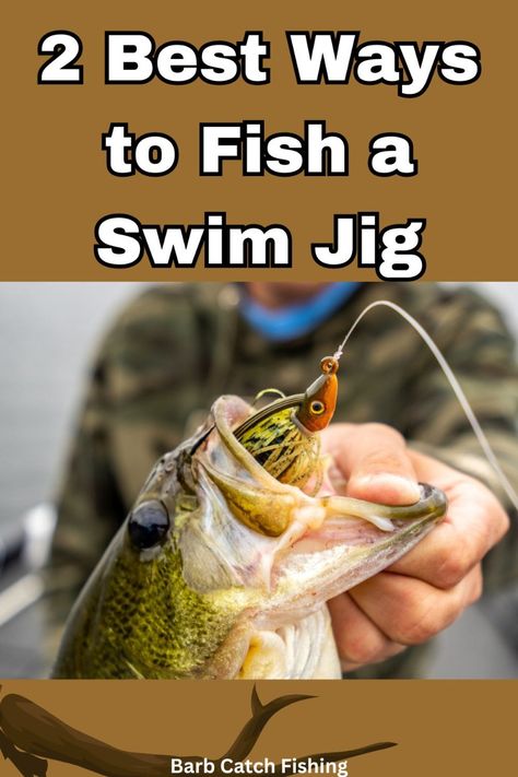 These are the two best ways to fish as swim jig. These two retrieves will cover just about any location, water temperature, or water clarity. Swim jigs are incredibly versatily and these two retrieves will make bass fishing a lot more fun. Fishing 101, Fishing Hacks, Bass Fishing Tips, Fishing Stuff, Second Best, Fishing Tips, Water Temperature, Bass Fishing, Early Spring