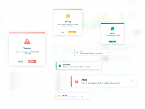 Popup alerts by Baldur Arge on Dribbble Pop Up App, Notification Ui, Advert Design, Ui Design Principles, Success Message, Ui Design Patterns, Web Ui Design, Dashboard Design, Ui Design Inspiration