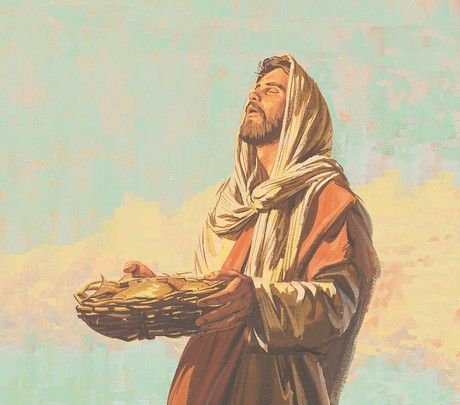 Chapter 28: Jesus Feeds 5,000 People Jesus Feeding The 5000, Bible Story Art, Feeding Of The 5000, Feeding The 5000, Jesus Feeds 5000, Paintings Of Jesus, My Identity In Christ, Thanks Jesus, Joseph And Mary