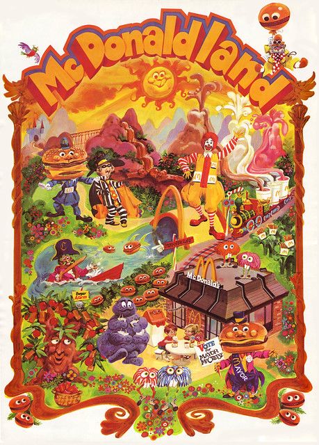 McDonalds - McDonaldland premium poster - Early 1970's | Flickr Cushion Decoration, Chicken Honey, Mcdonalds Toys, Art Square, Car Cushion, Sofa Throw Pillows, Pillow Sofa, Big Mac, Sofa Cushion